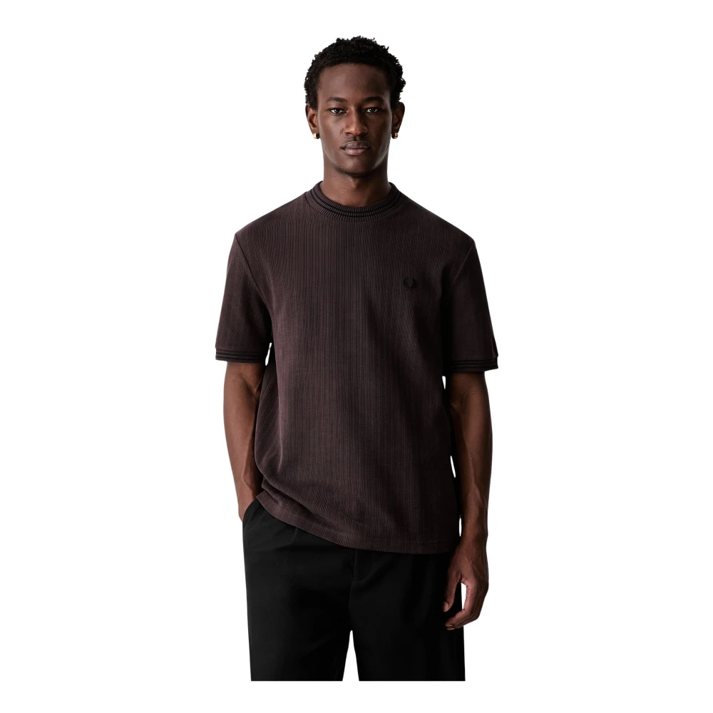 Fred Perry Herren Braun T-Shirt Baumwolle - Bild 3