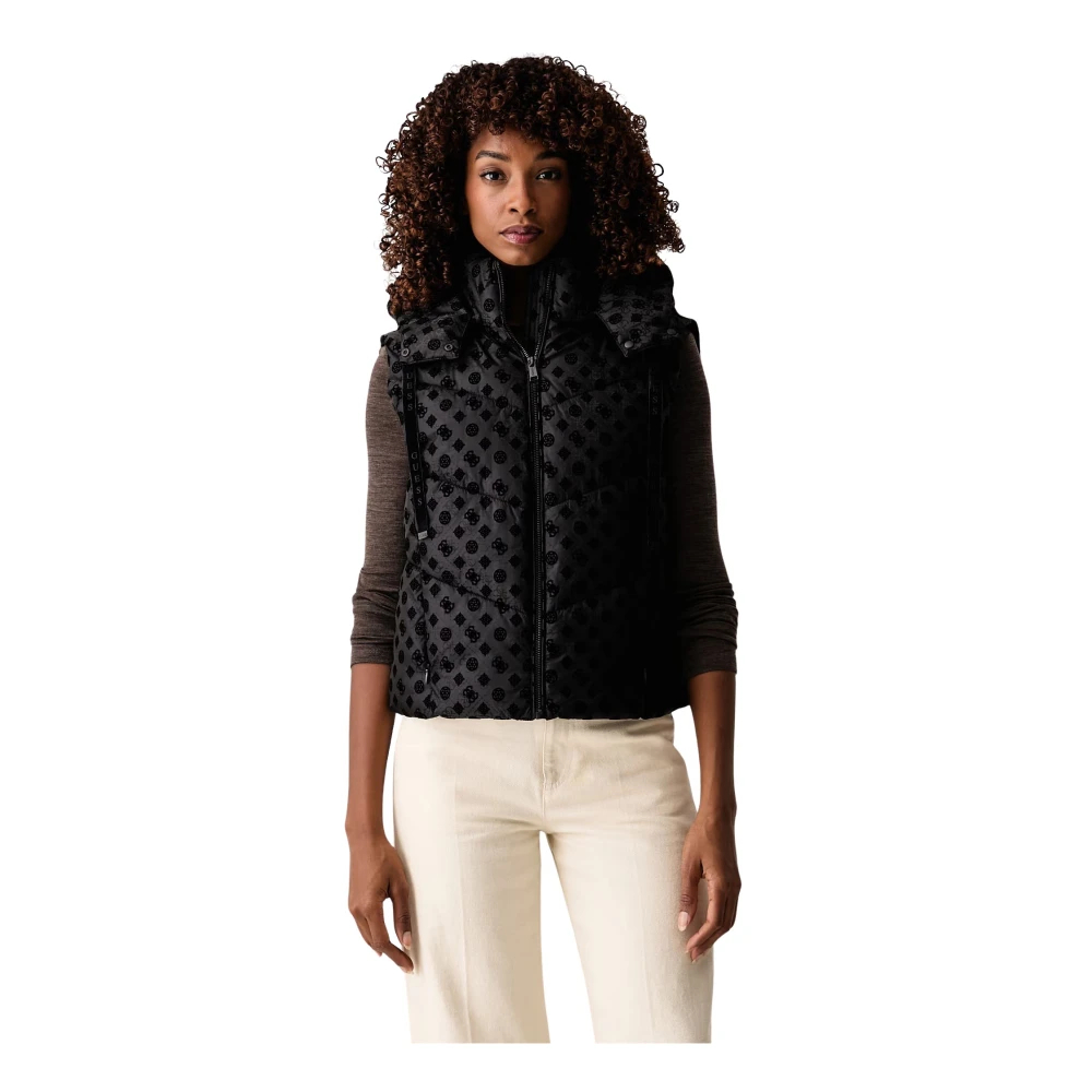 Guess Damen Noir Crop-Top Mit Logo Daisy - Bild 3