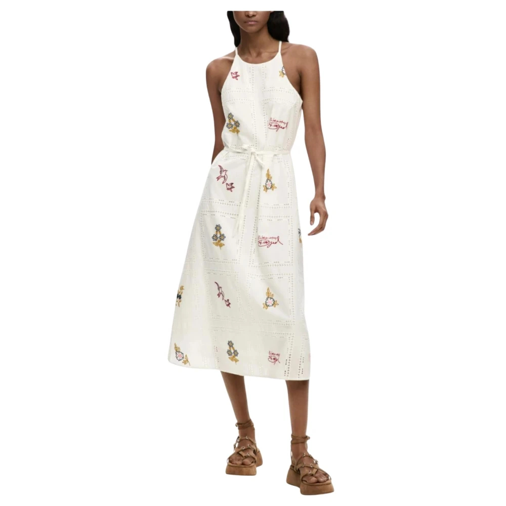 Desigual Damen Weiß - Halter-Midikleid - Dresses - L