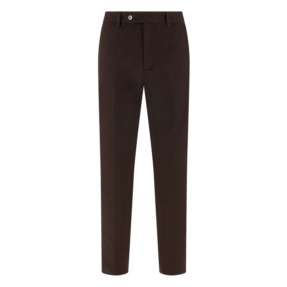 Boggi Milano Herren Braun - City Leinenhose - Trousers - W34