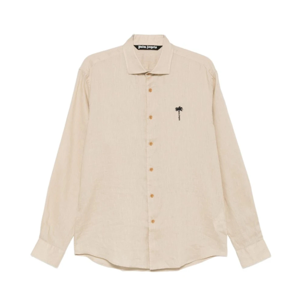 Palm Angels Herren Beige - Casual Shirts - Shirts - Xl