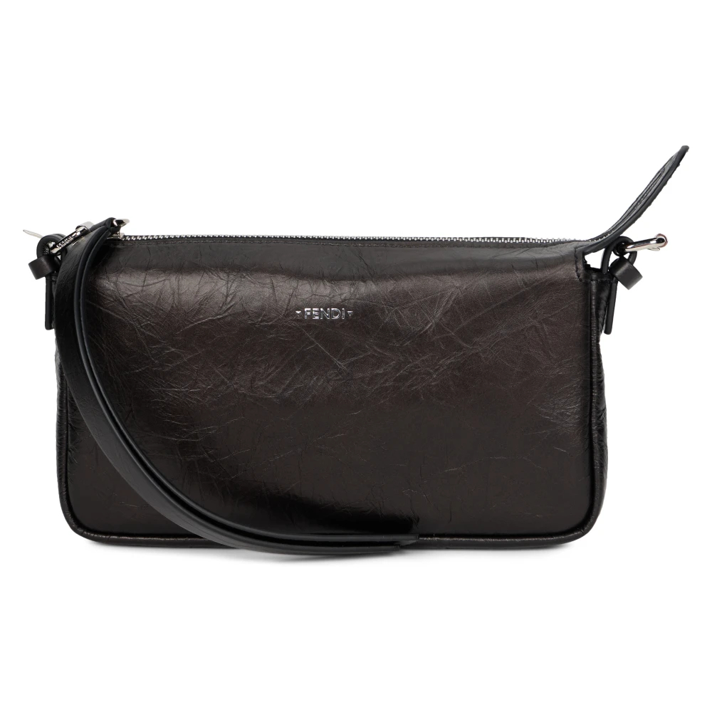 FENDI | Black zip top leather shoulder bag | female | PZ - Bild 7