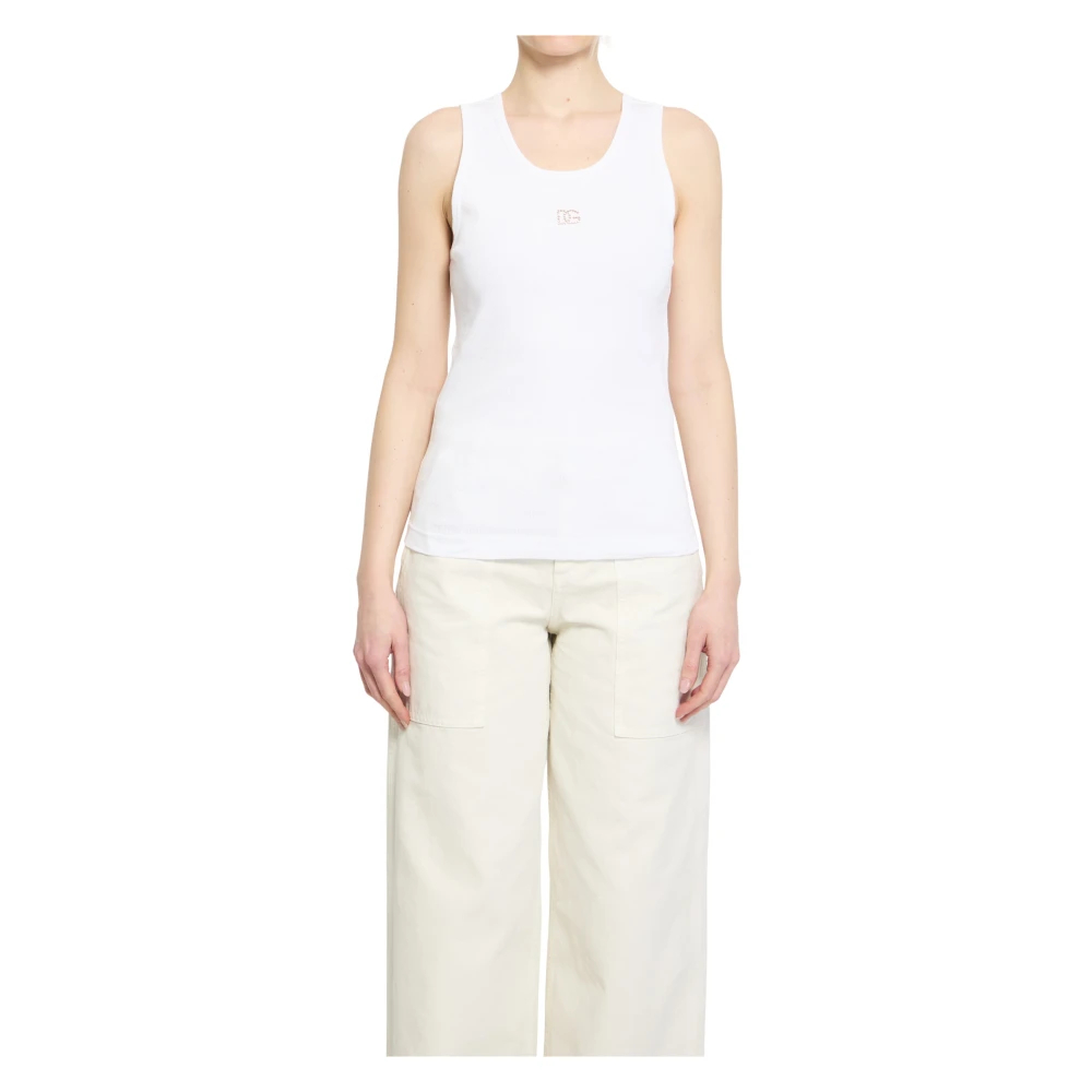 Dolce & Gabbana Damen Weiß - Geripptes Tanktop - Tops - Xs