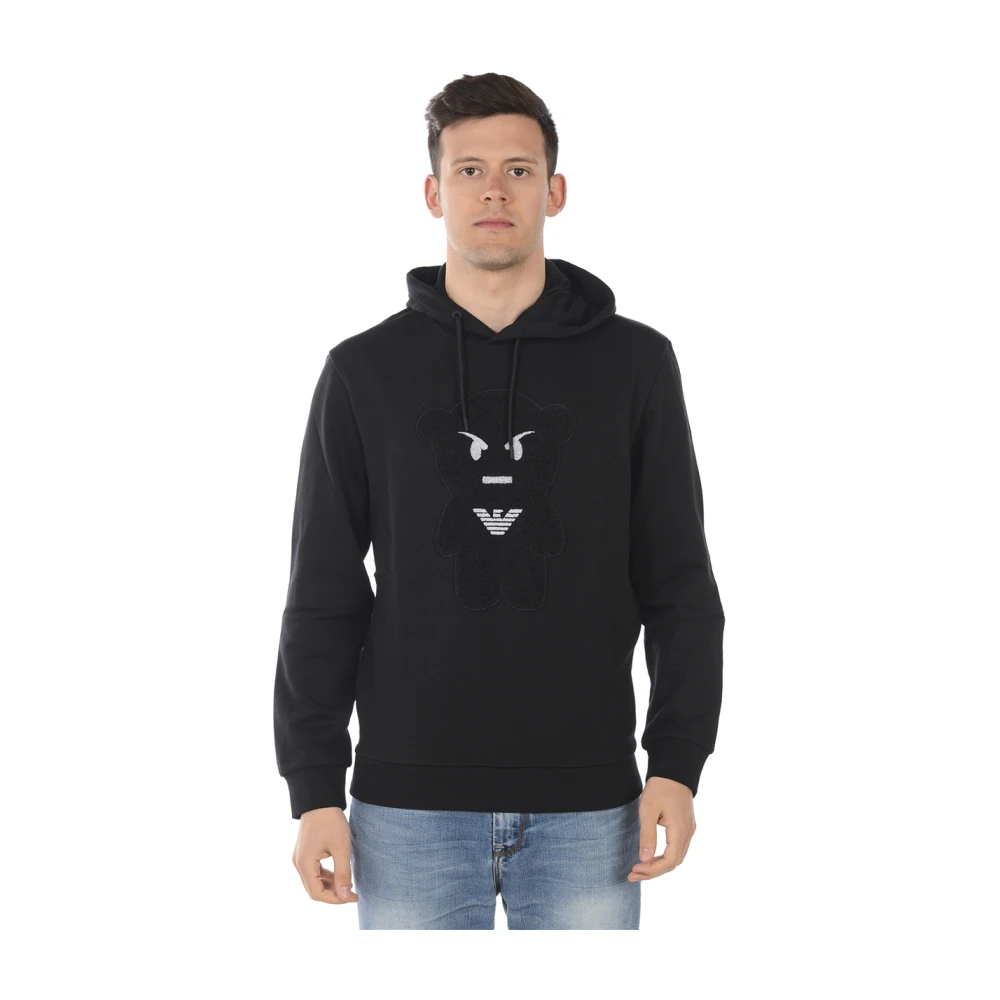 Emporio Armani Herren Schwarz - Sweatshirt Hoodie - Sweatshirts & Hoodies - K - S