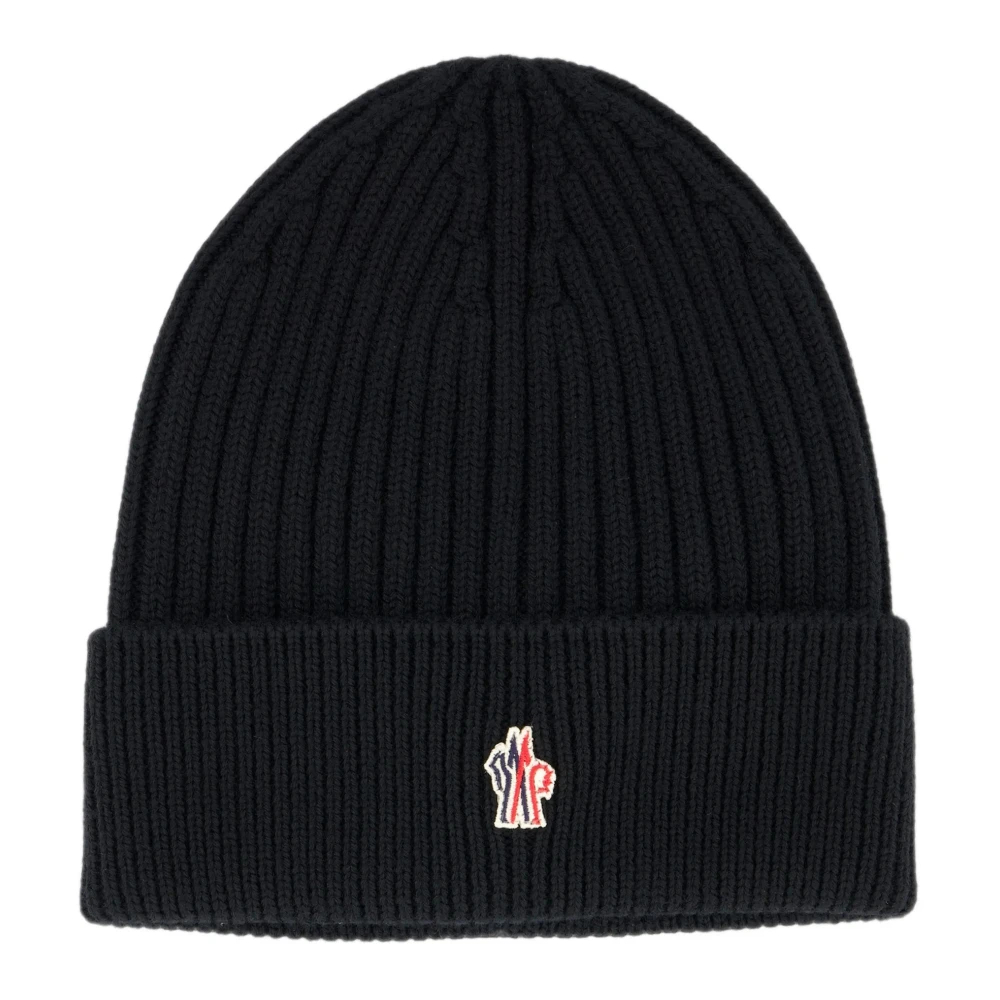 MONCLER GRENOBLE | Black wool beanie with logo patch | Man | PZ - Bild 7
