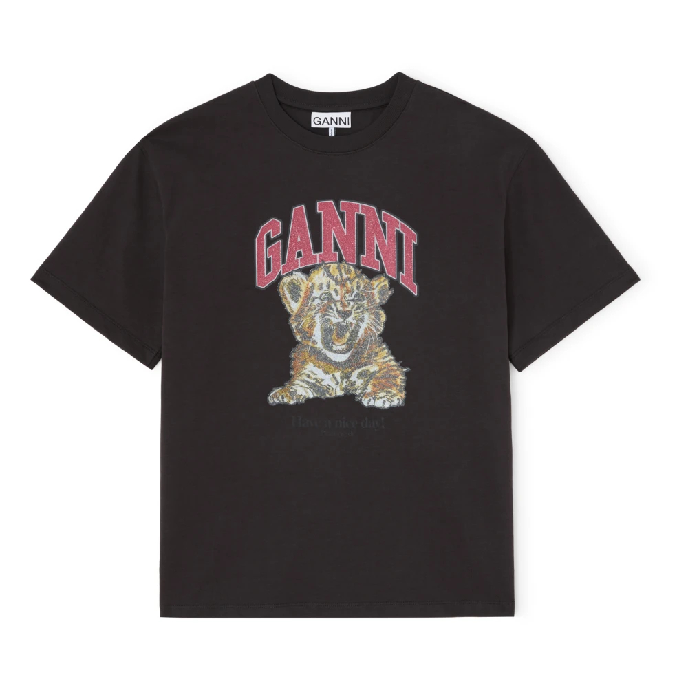 Ganni Tiger Heavyweight Logo T-Shirt - Bild 5