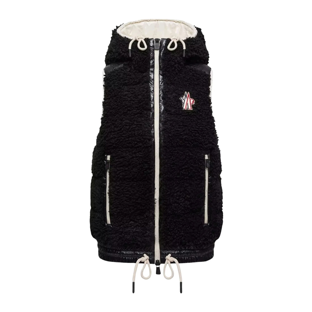 Grenoble Teddy Hooded Insulated Gilet für Women in Black in Size: M, Moncler - Bild 5