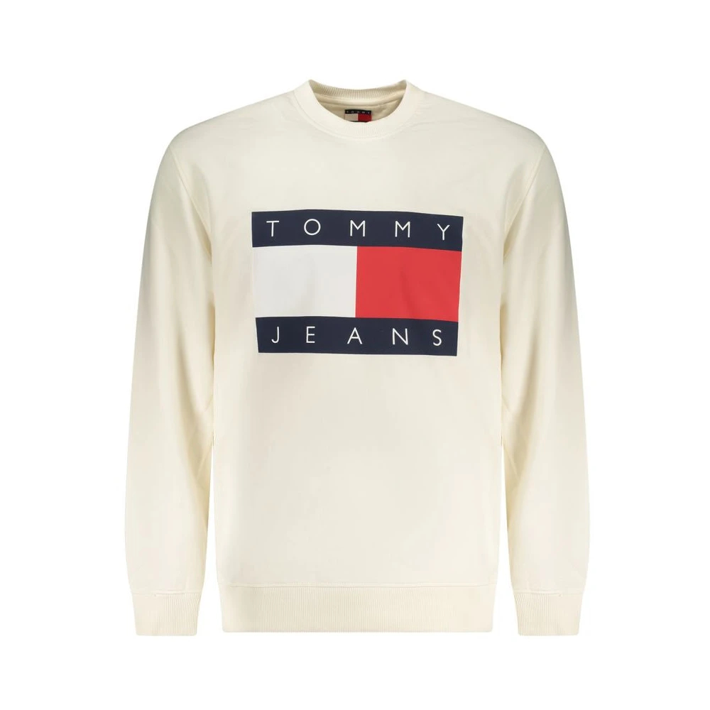 Tommy Jeans, Herren, Pullover, Tjm Reg Big Flag Cneck Ext, Weiss, (M) - Bild 5
