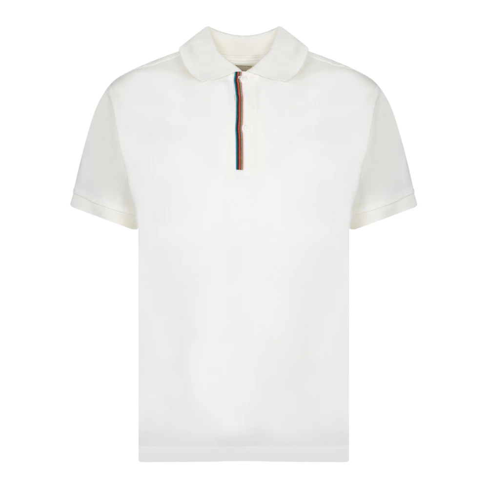 Paul Smith Herren Weiß - Gestreiftes Poloshirt - Tops - M