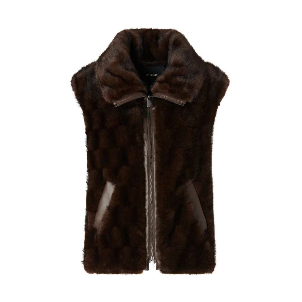 Pinko - Glossinia Vest - Jackets - Damen - Braun - S