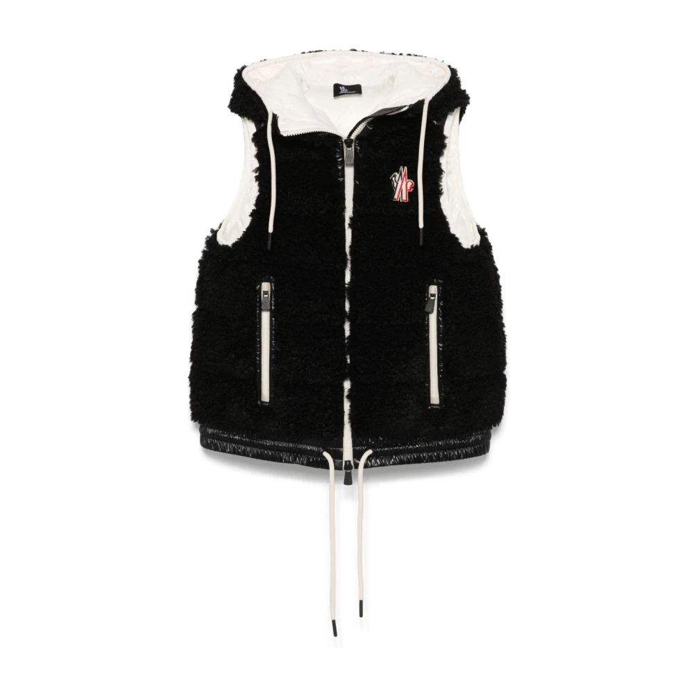 Grenoble Teddy Hooded Insulated Gilet für Women in Black in Size: M, Moncler - Bild 3