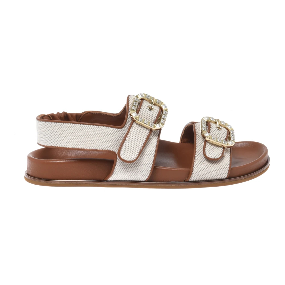 Baldinini - Tweed Sandale - Shoes - Damen - Beige - 37 Eu
