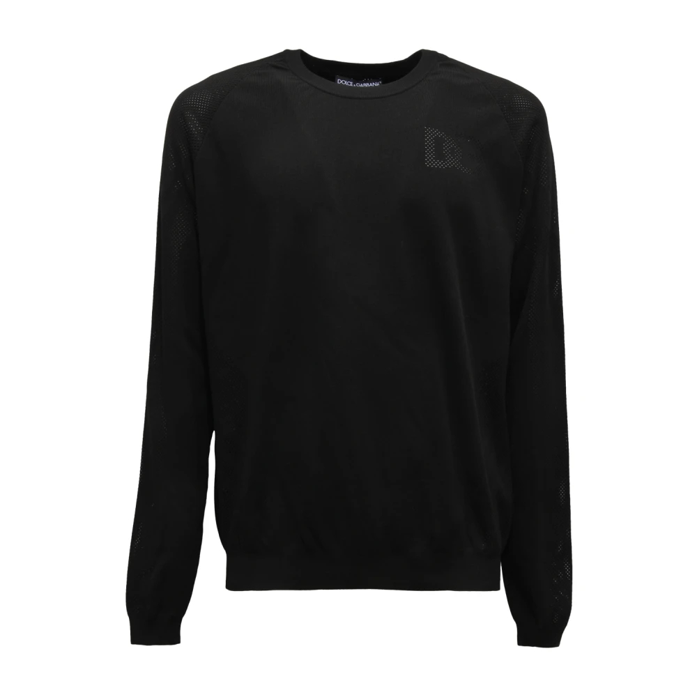 Dolce & Gabbana Herren Schwarz - Perforierter Pullover - Knitwear - K - Xl