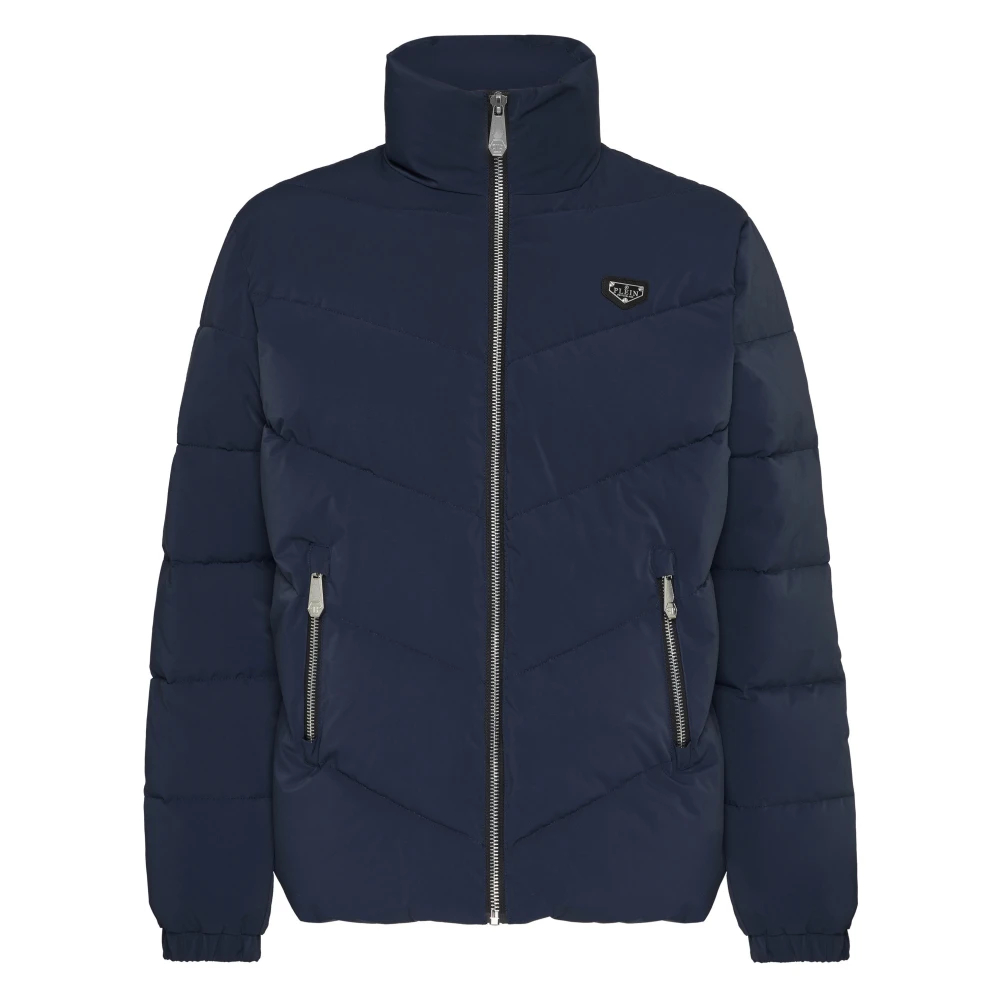 Philipp Plein Herren Blau - Gesteppte Nylonjacke - Jackets - 3XL