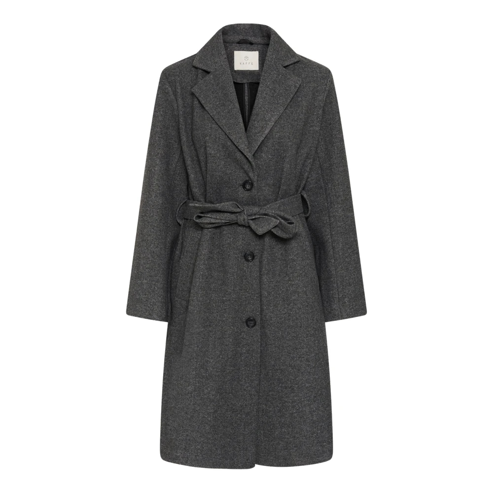 Kaffe - Kasaturn Gürtelmantel - Coats - Damen - Grau - L