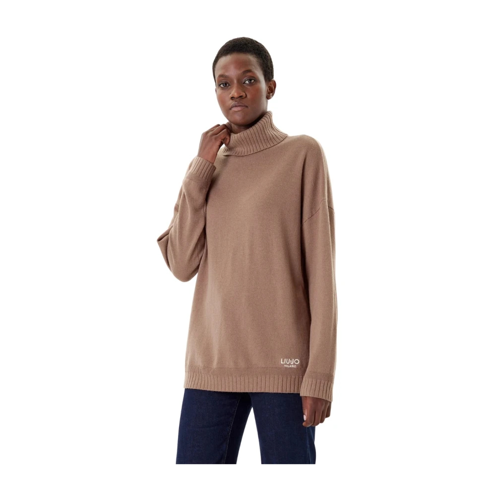 Liu Jo Damen Braun - Woll-Rollkragenpullover - Knitwear - M