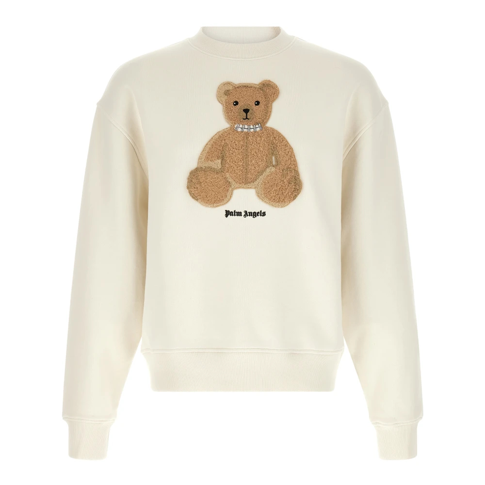 Palm Angels Herren Weiß - Bear Sweatshirt - Sweatshirts & Hoodies - S