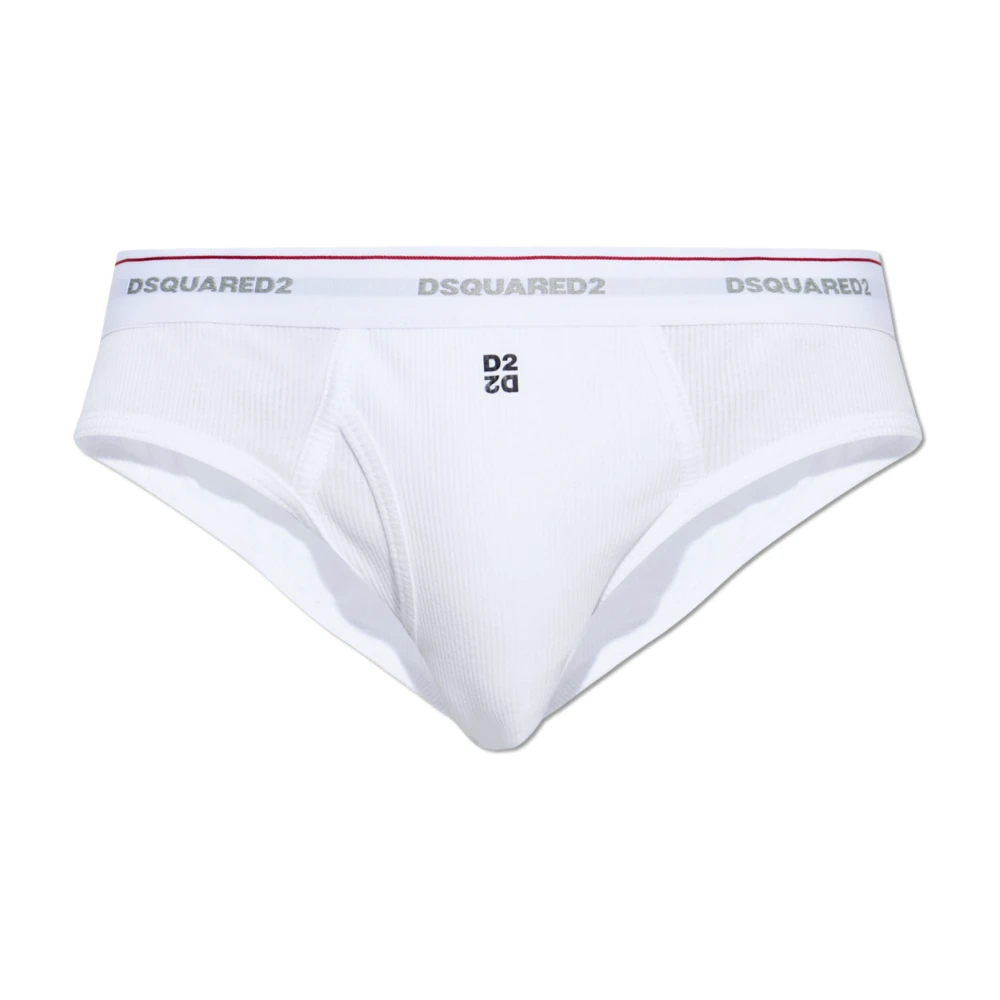 Dsquared2 Herren Weiß - Gerippte Slips - Underwear - 2XL