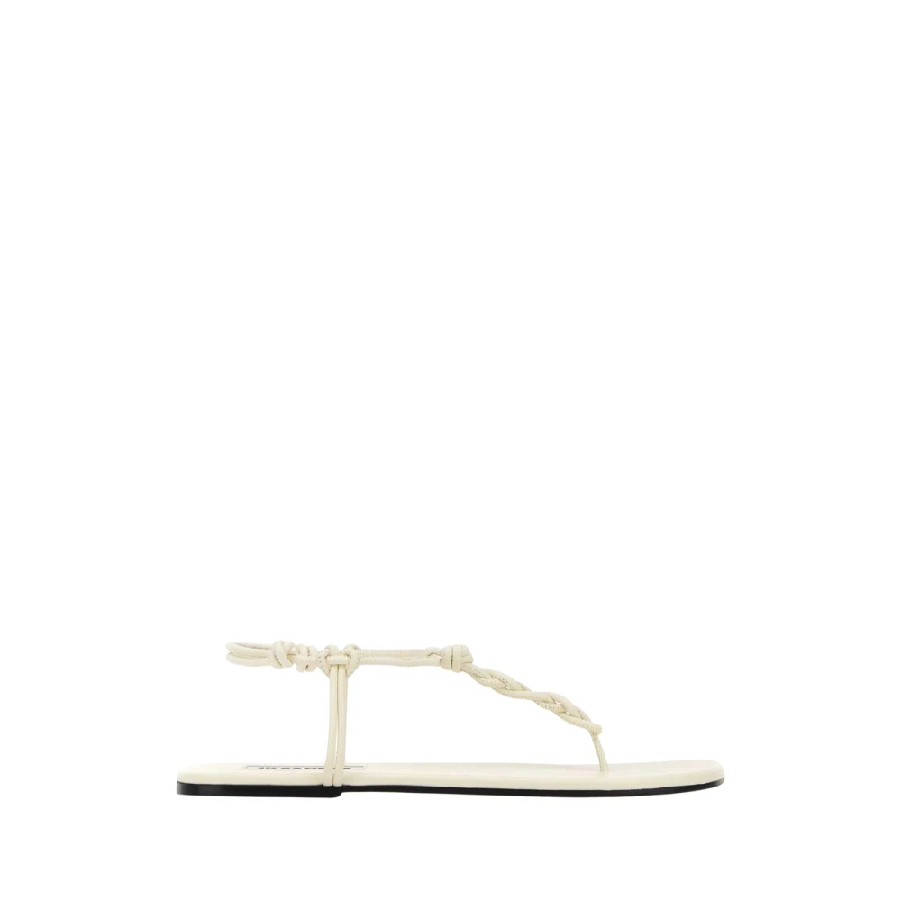 Jil Sander Damen Weiß - Flat Sandal - Shoes - 40 Eu