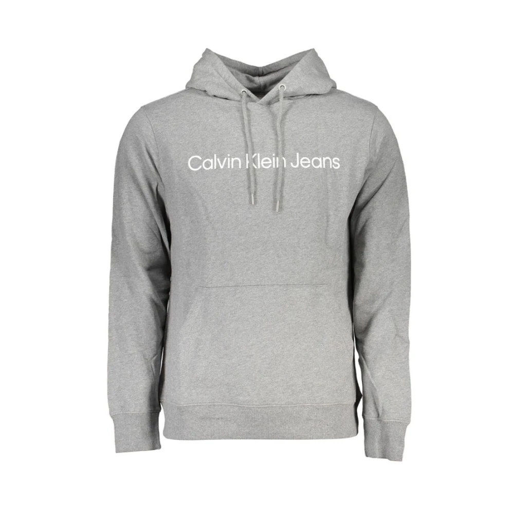 Calvin Klein Herren Grau Grigio Baumwoll-Sweatshirt Extra Groß - Bild 4