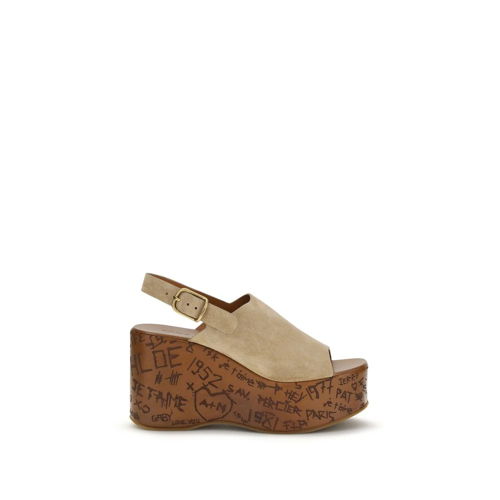 Chloé - Maxime Wedge Sandal - Shoes - Damen - Beige - 41 Eu - Bild 4