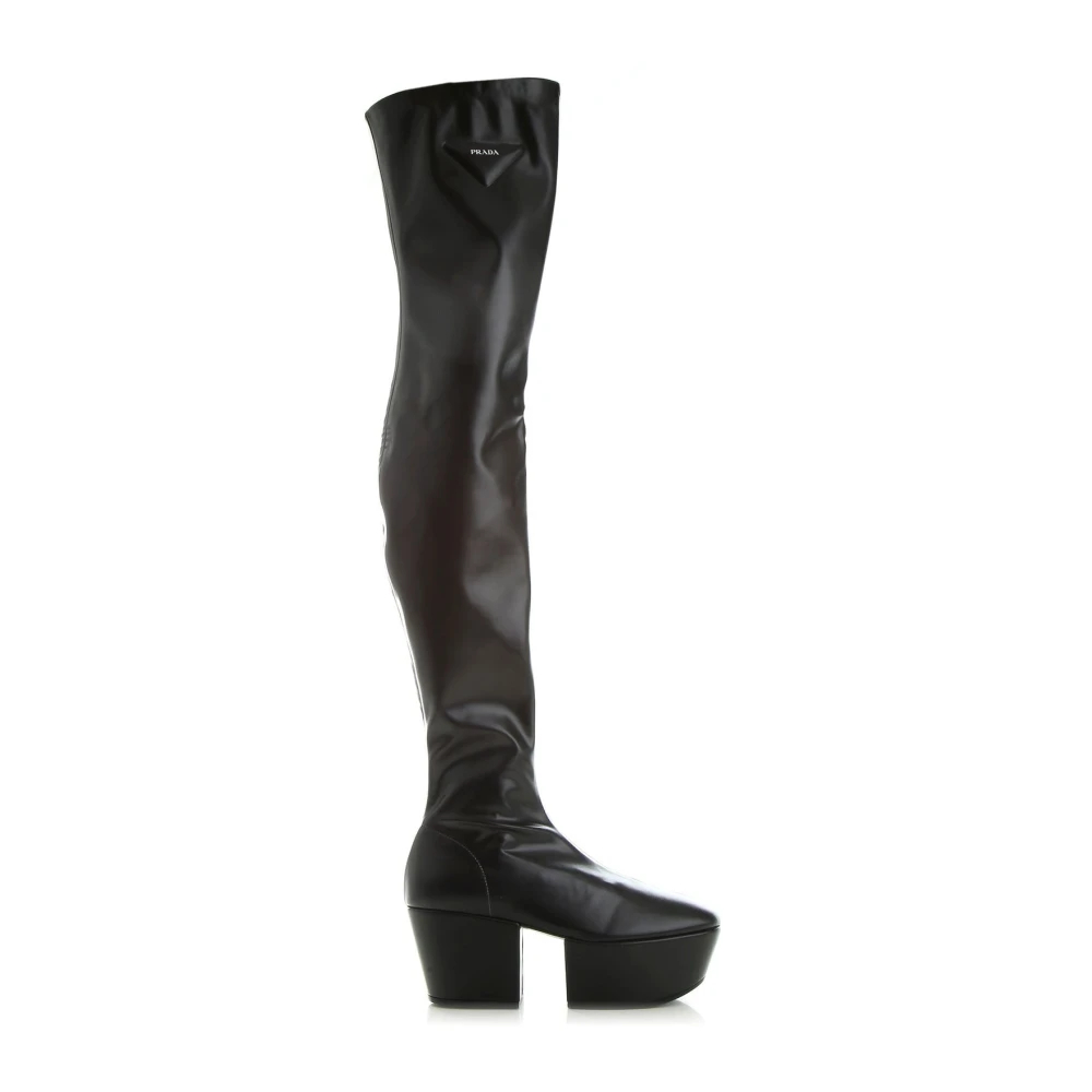 PRADA Stiefel Over-the-knee Platform Boots Overknee Gothic Plateau Schuhe 36 - Bild 3