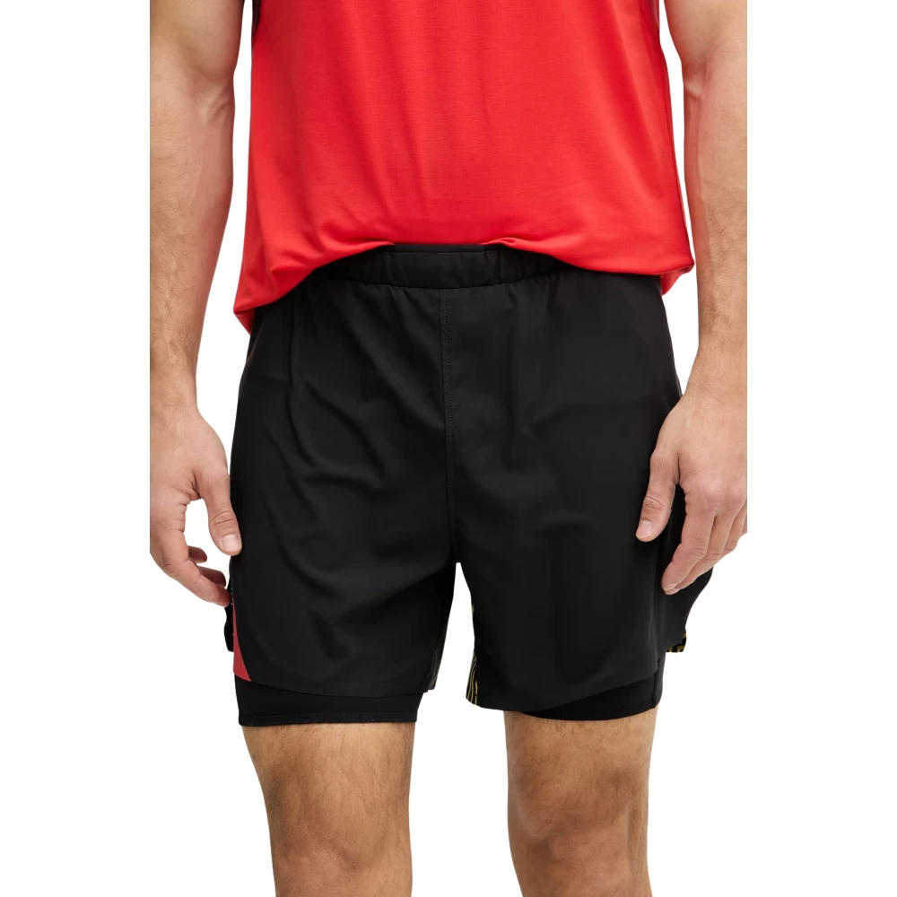 La Sportiva, Herren, Outdoorhose, Flow 5" Short M - leichte Trailrunning-Shorts für Herren (L), Schwarz, Gelb - Bild 6