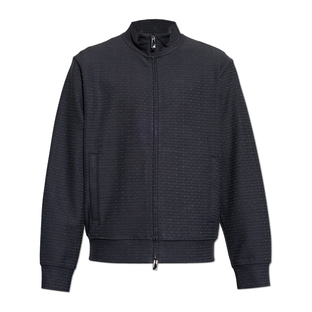 Emporio Armani Herren Schwarz - Monogramm-Sweatshirt - Sweatshirts & Hoodies - K - S