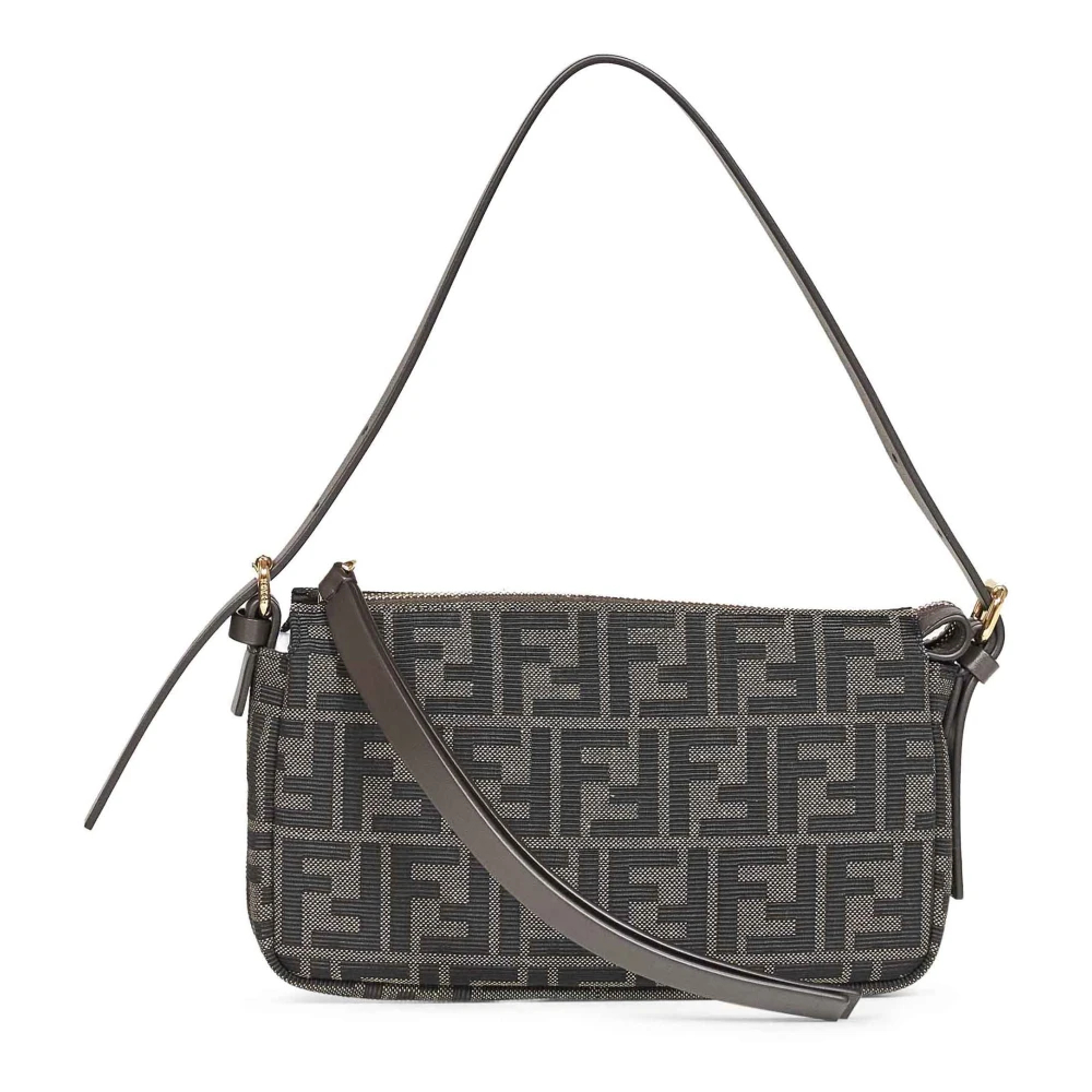 Fendi - Ff Jacquard Umhängetasche - Bags - Damen - Braun - One Size - Bild 13