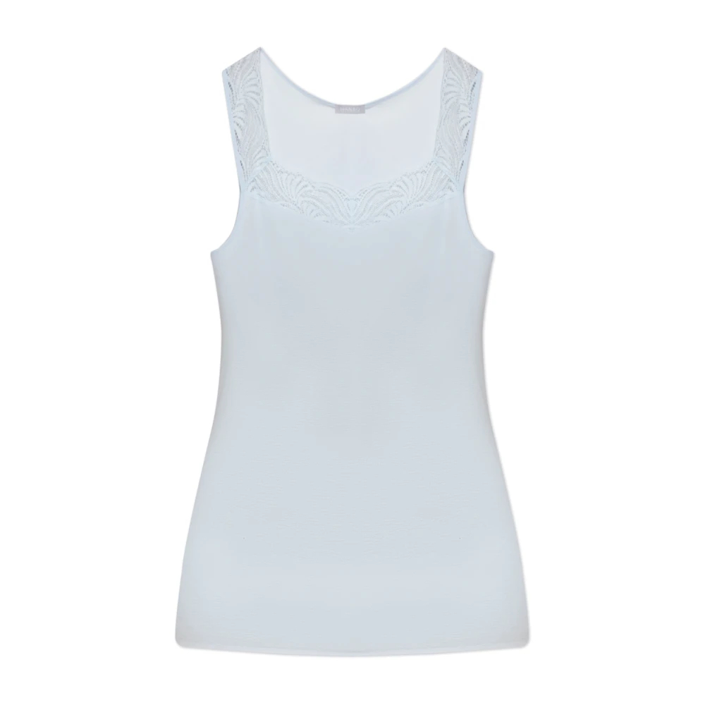Hanro Damen Blau - Dana Top - Underwear - M