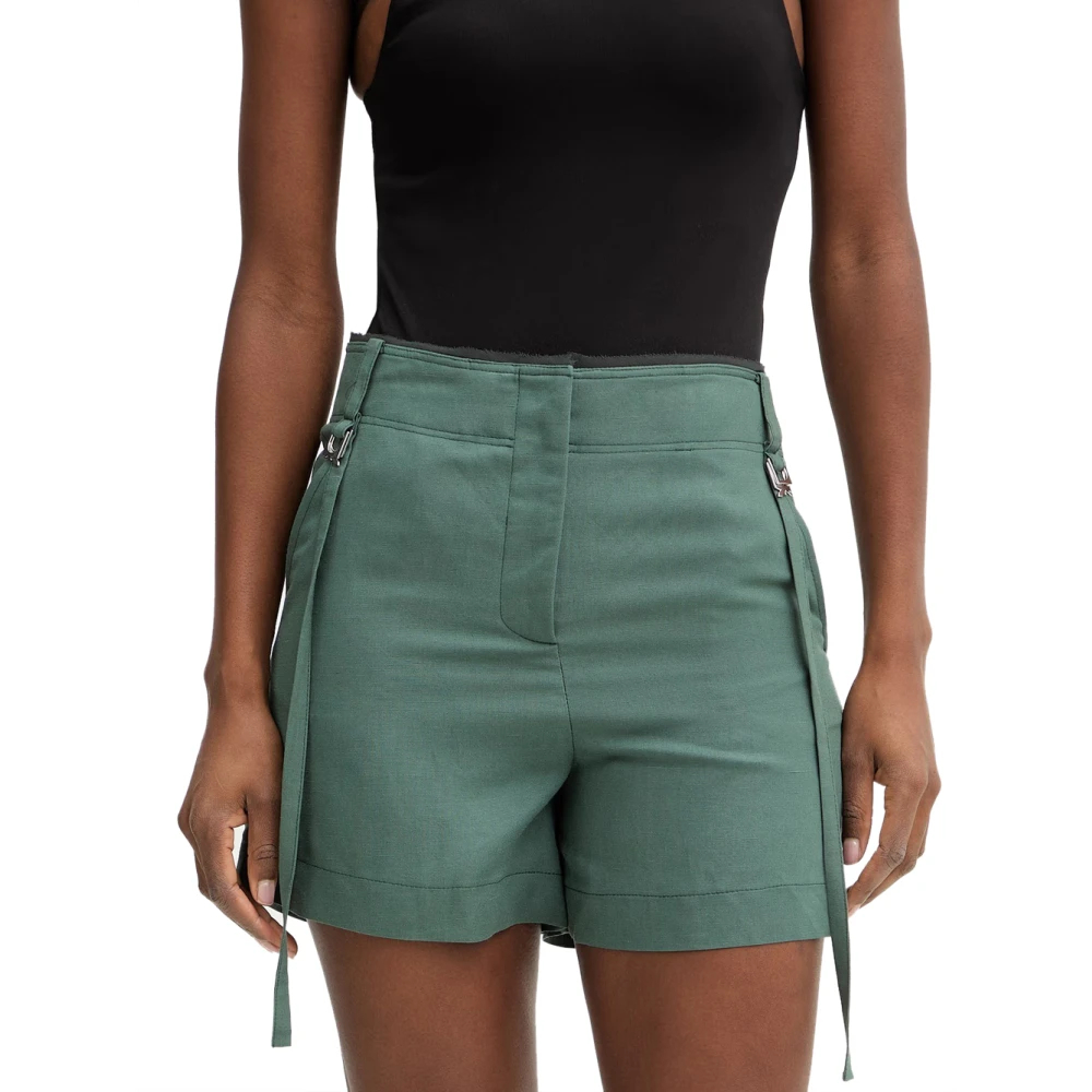 Patrizia Pepe Damen Grün - Tailored Leinenmischshorts - Shorts - M