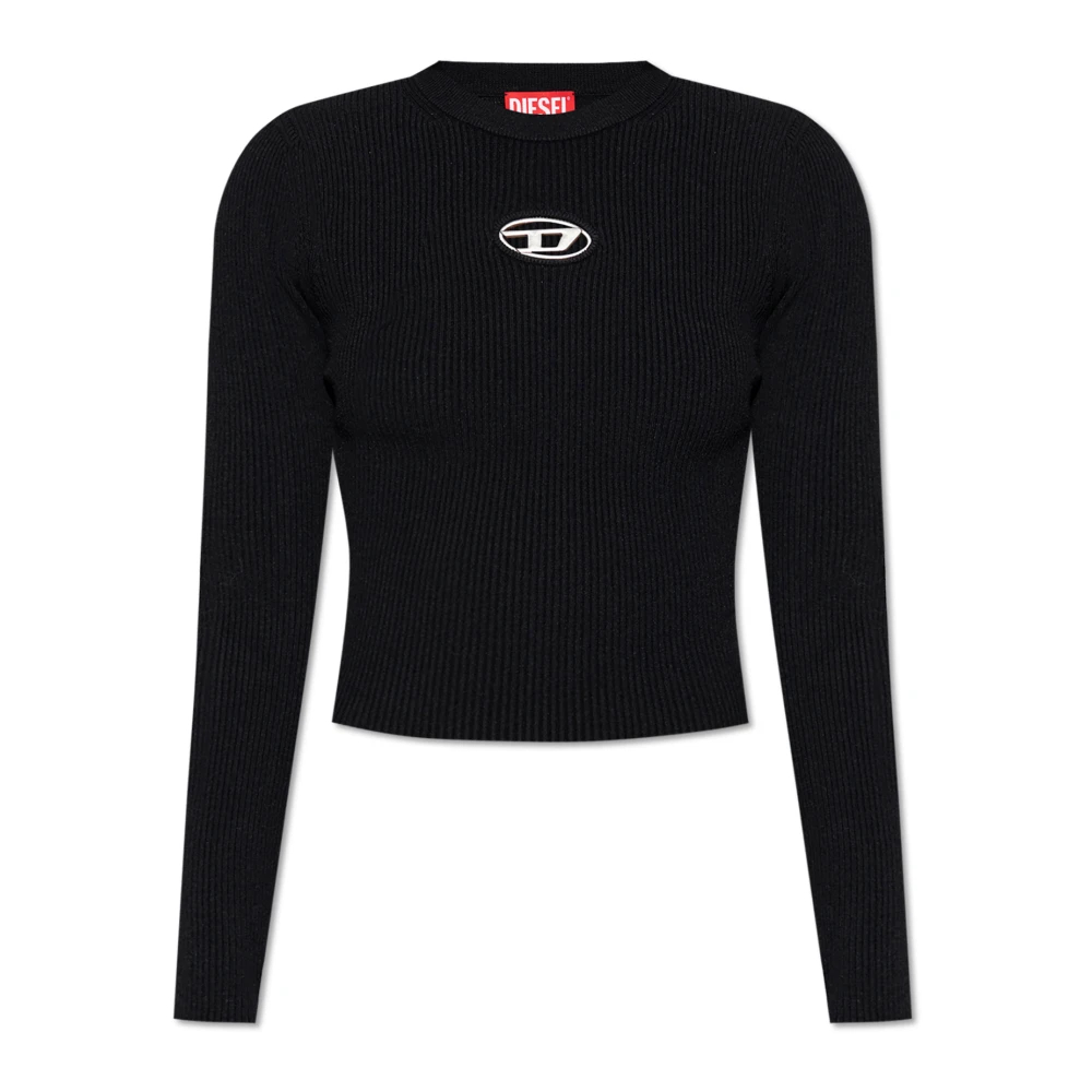 Diesel Damen Schwarz - Geripptes Top - Knitwear - K - Xl