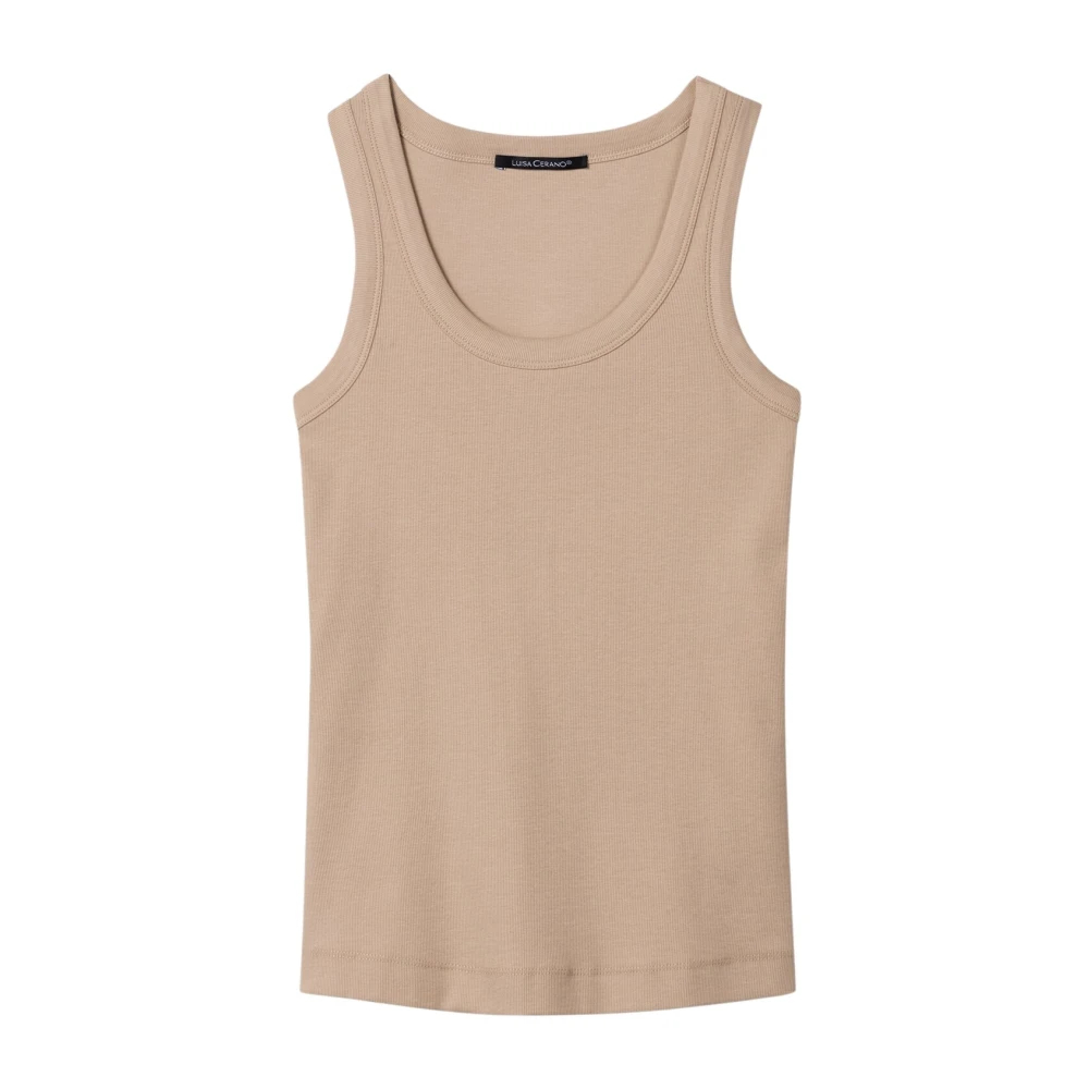 Luisa Cerano Damen Braun - Basic Top - Tops - Xl