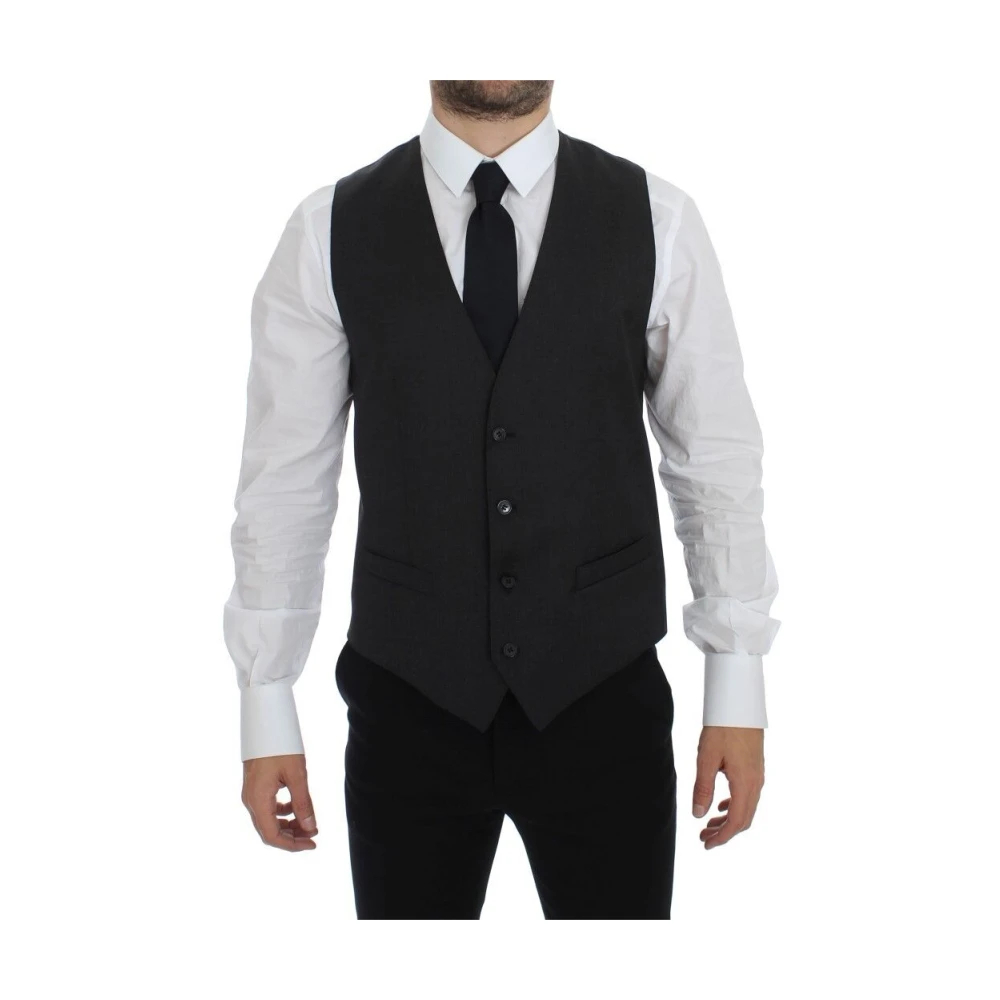 Dolce & Gabbana Herren Grau - Einreihige Weste - Suits - M