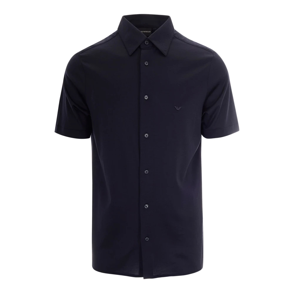 Emporio Armani Herren Blau - Kurzärmelige Hemden - Shirts - M