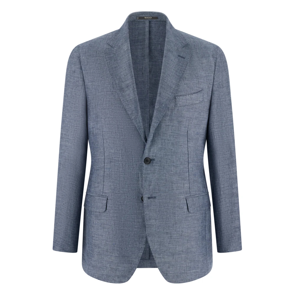 Boggi Milano Herren Blau - Twill Leinenblazer - Jackets - 2XL
