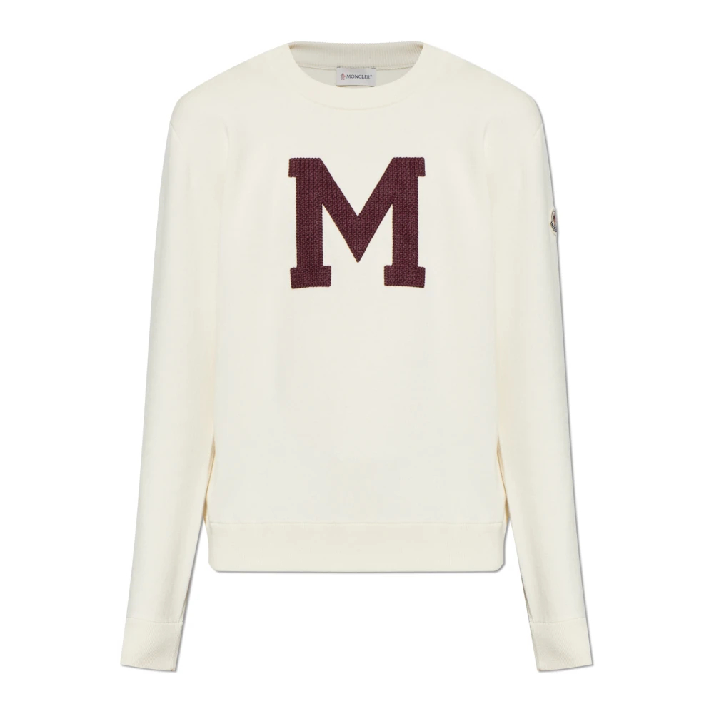 Moncler Herren Offwhite Pullover Mit Monogramm, Gr. Xl - Bild 5