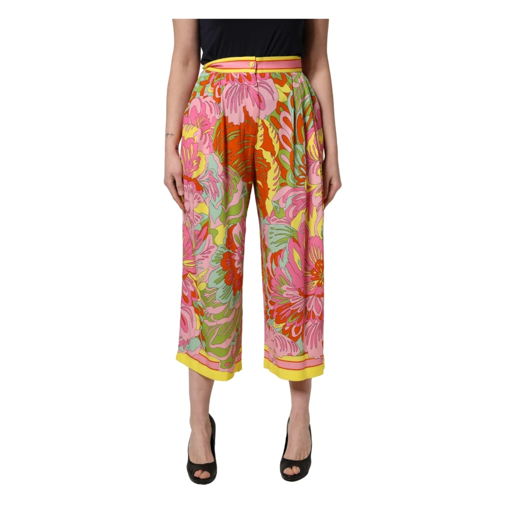 Dolce & Gabbana Damen Multicolor - Cropped Stoffhose - Trousers - Mehrfarbig - 3XL