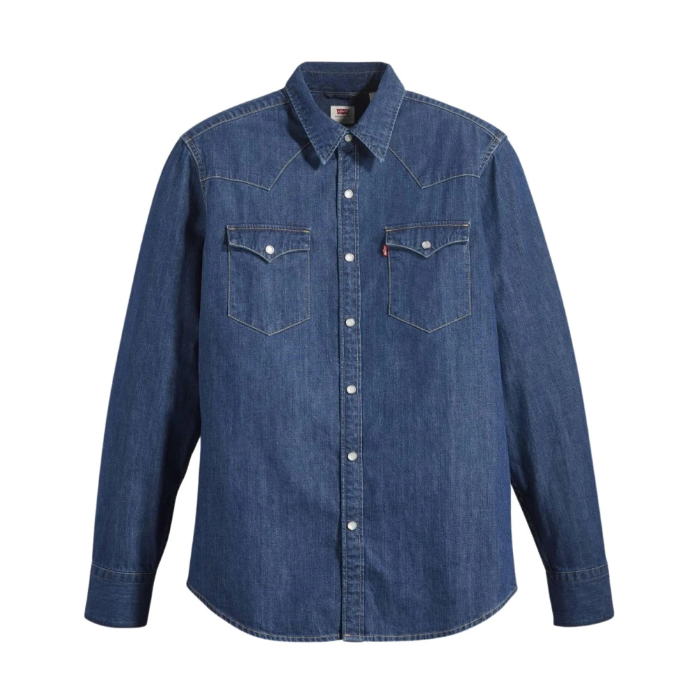 Levis Herren Blau Levi's Barstow Westernhemd, Klein - Image 7