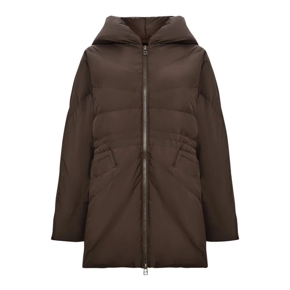 Cesare Gaspari Damen Braun - Kapuzen-Steppjacke - Jackets - M