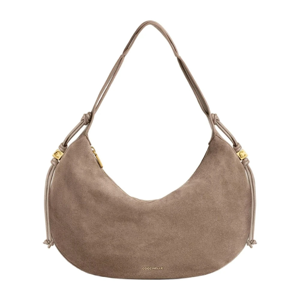 Coccinelle, Damen, Handtasche, Thess Handbag Suede Le. / Grained Le., Braun - Bild 4