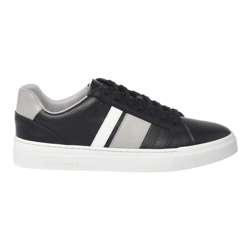 Baldinini Herren Schwarz - Leather Sneaker - Shoes - K -45 Eu