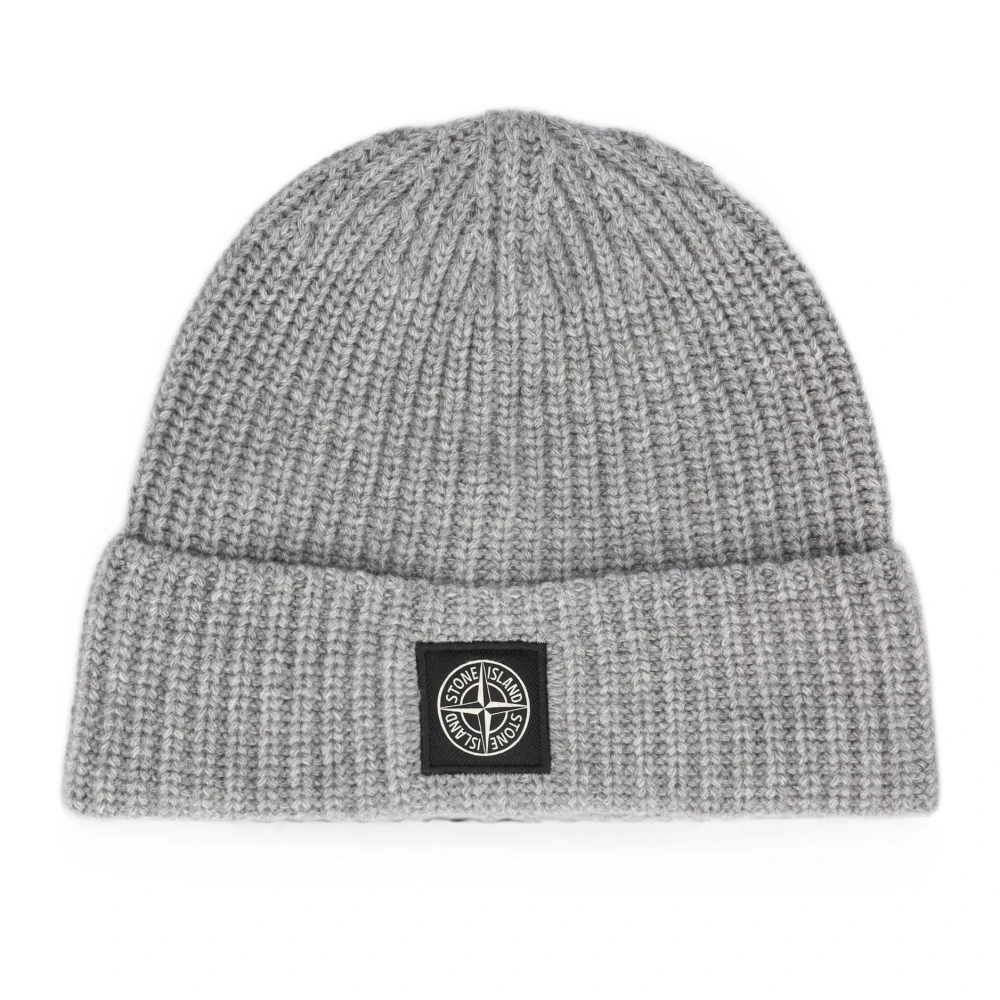 Stone Island Logo Wool Beanie - Bild 3