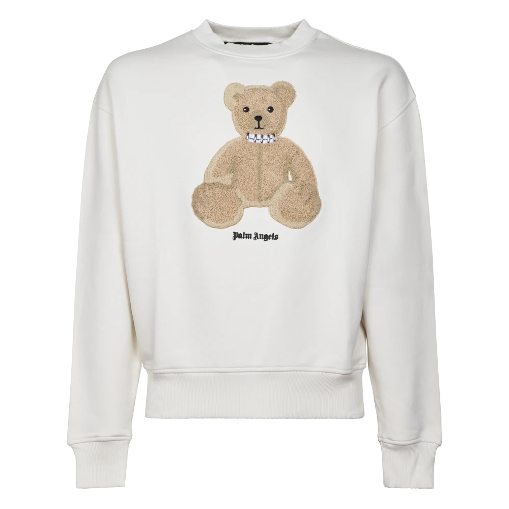 Palm Angels Herren Weiß - Bear Sweatshirt - Sweatshirts & Hoodies - M