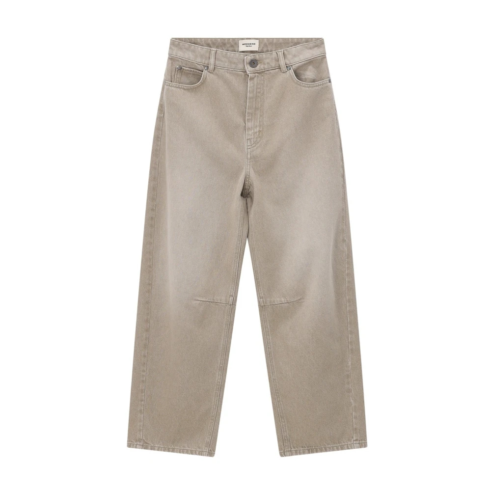 Weekend Max Mara Damen Beige - Weite Hosen - Trousers - Xs