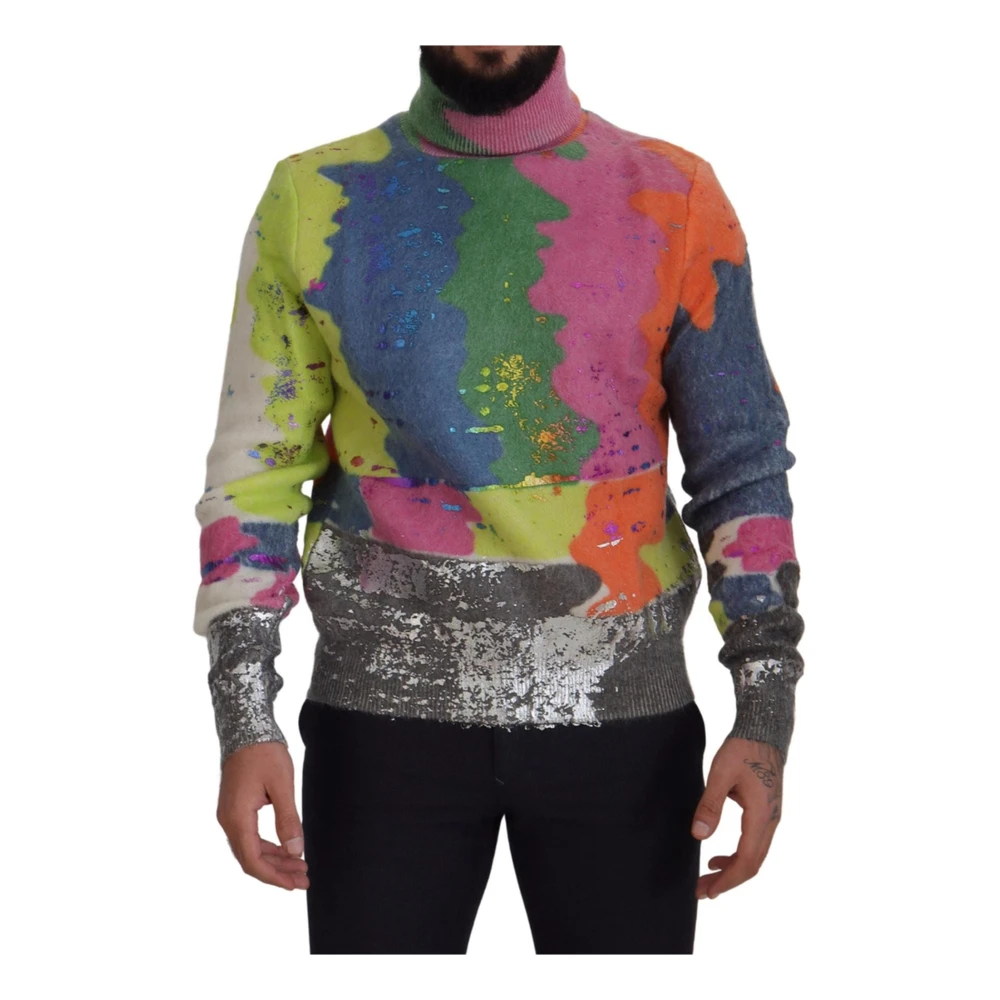 Dolce & Gabbana Herren Multicolor - Rollkragenpullover - Knitwear - Mehrfarbig - Xs