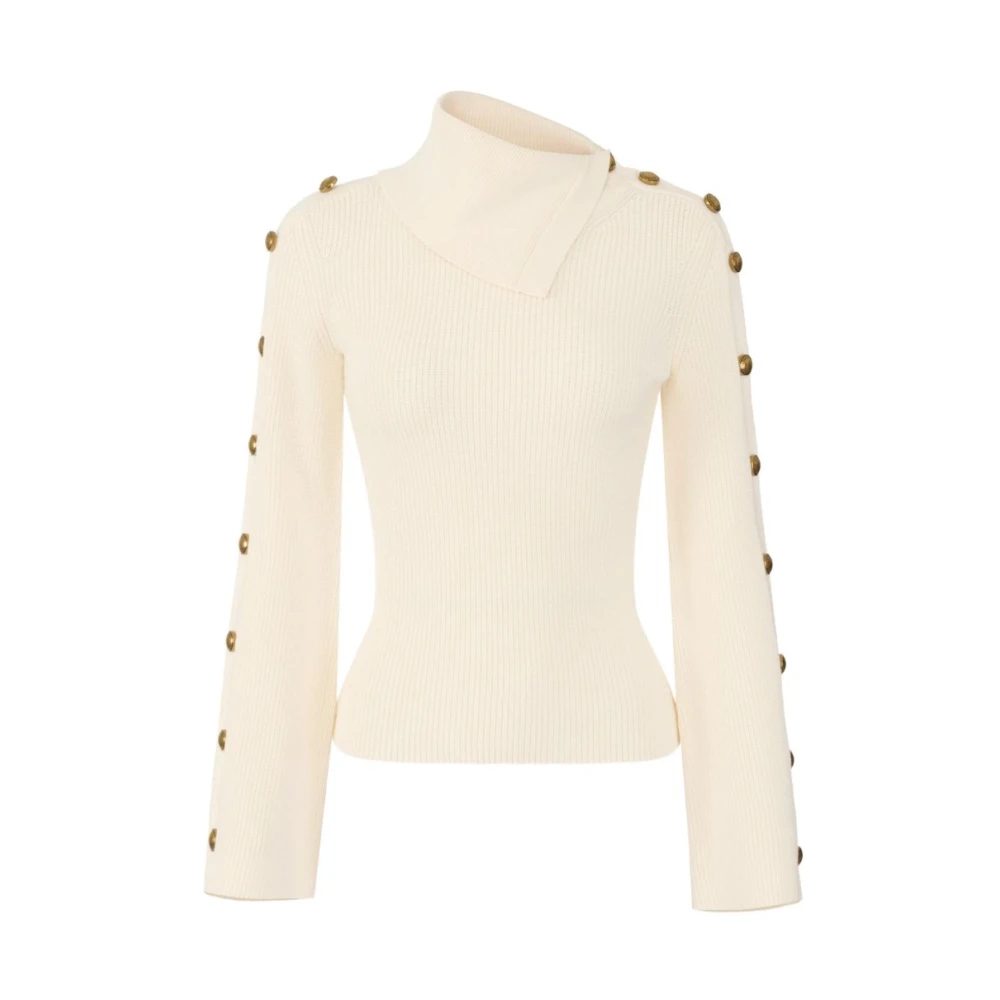 Elisabetta Franchi Damen Hellbraun Rollkragenpullover Mk-03S-66E2-V420 Slim Fit - Bild 4