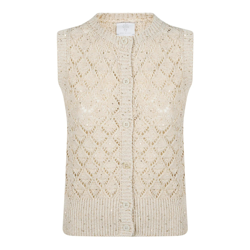 Eleventy Damen Beige - Strickweste - Knitwear - Xs