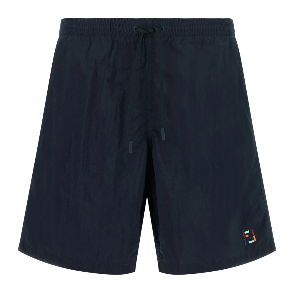 FENDI | Dark blue nylon embroidered swim shorts | male | 48 - Bild 5