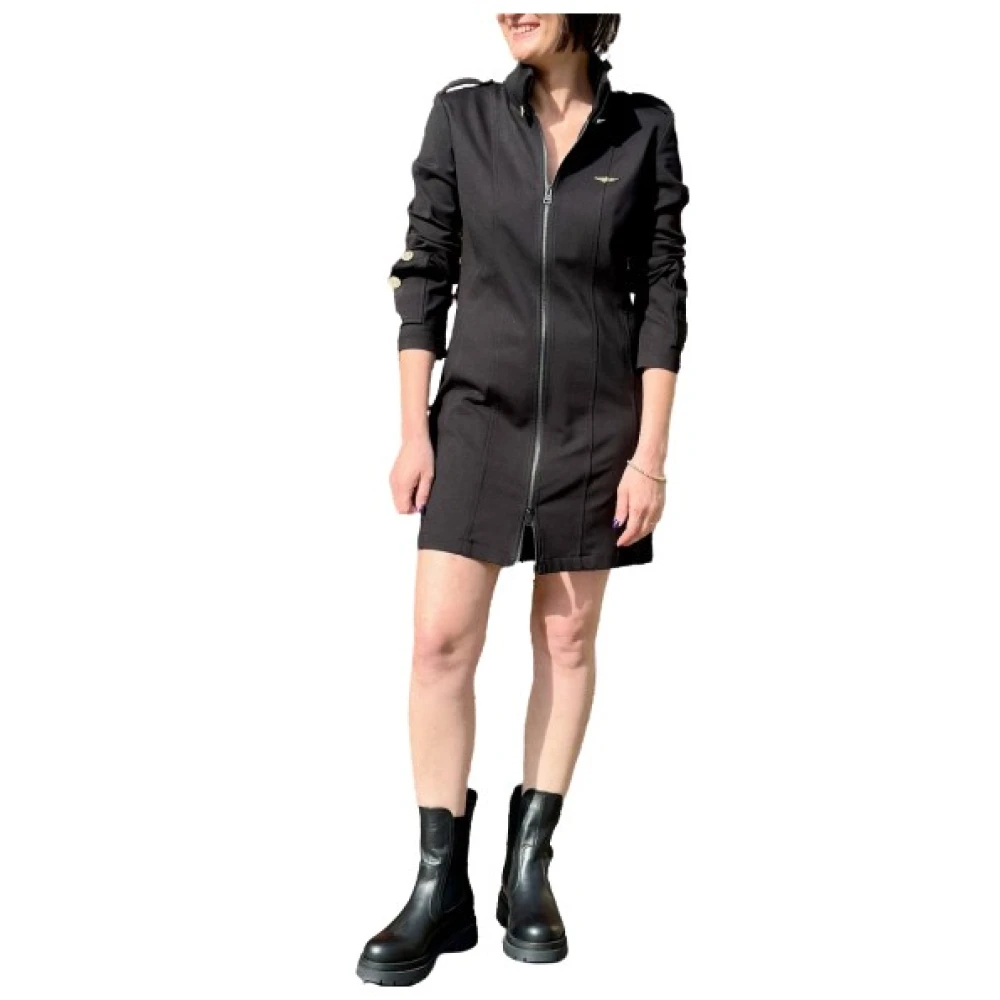 Aeronautica Militare Damen Schwarz - Kleider - Dresses - K - M
